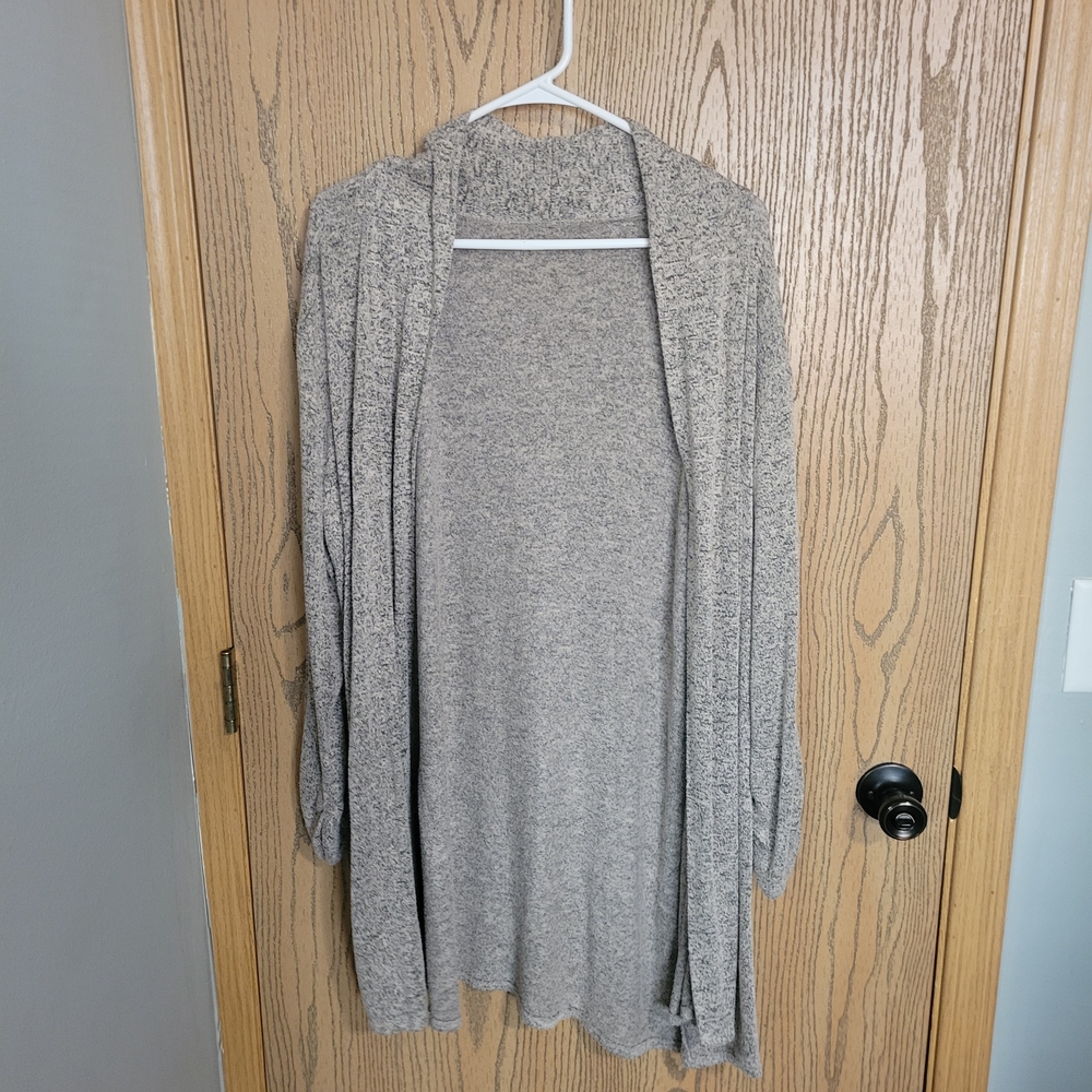 Women's Gray Open Front Cardigan